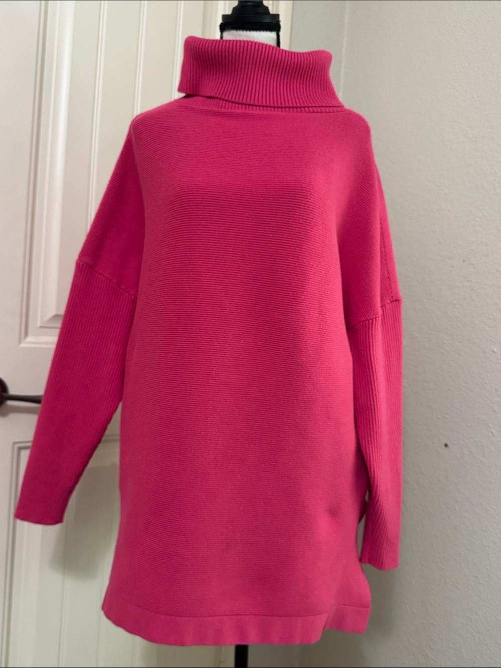 entro Hot Pink Cowl Neck Sweater Tunic